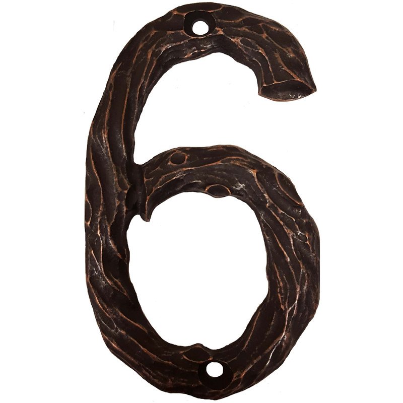 LHN6-ORB Log House Number 6, Oil Rubbed Bronze, 1 piece